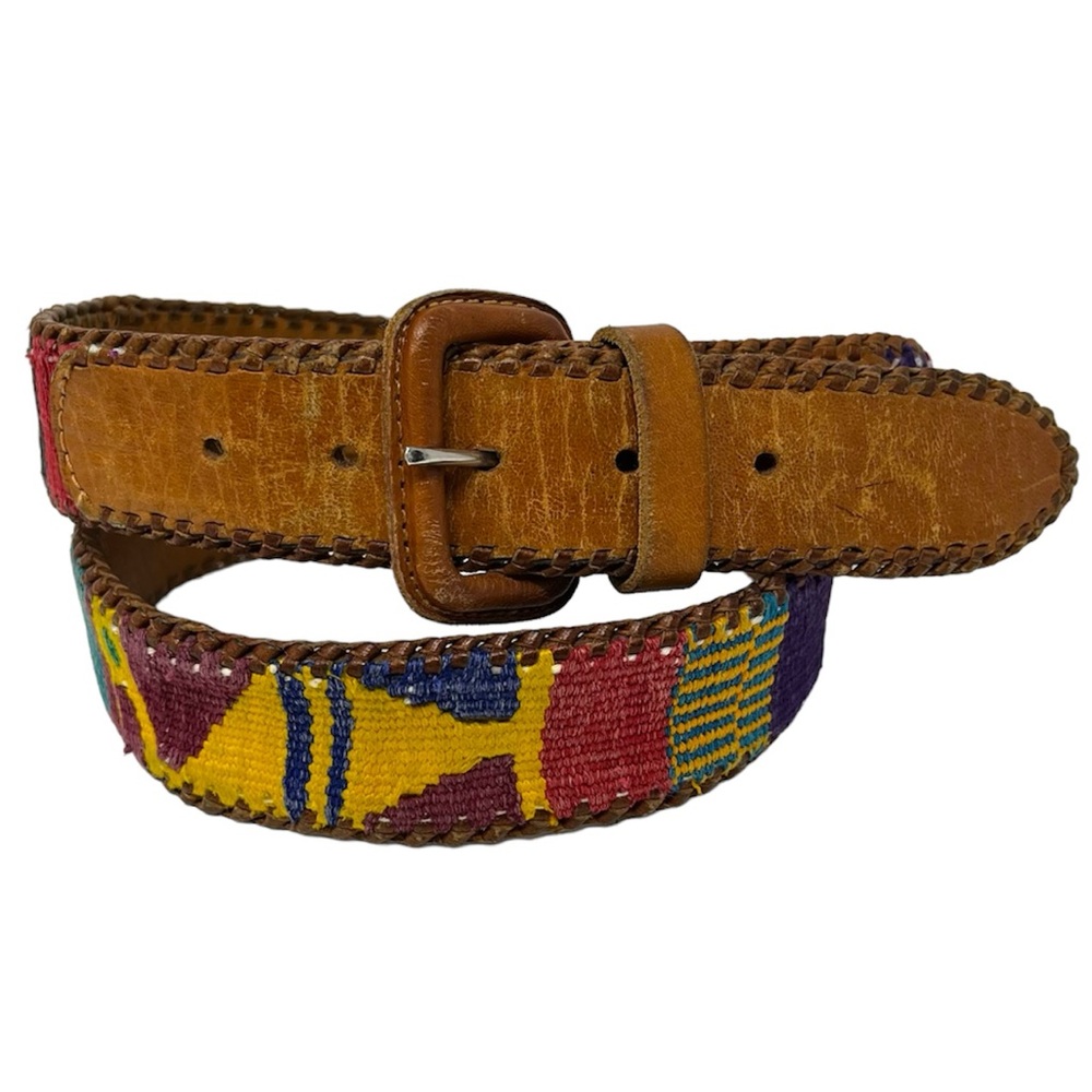 Aritzia Multicolor Woven Leather Belt
